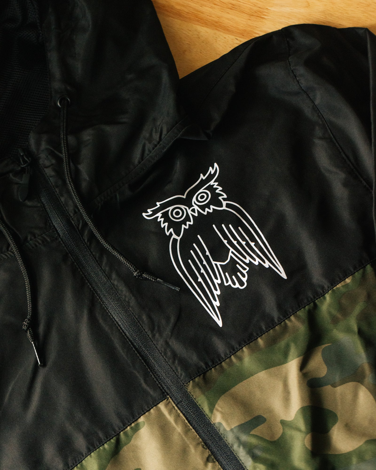 Camo Owl Windbreaker