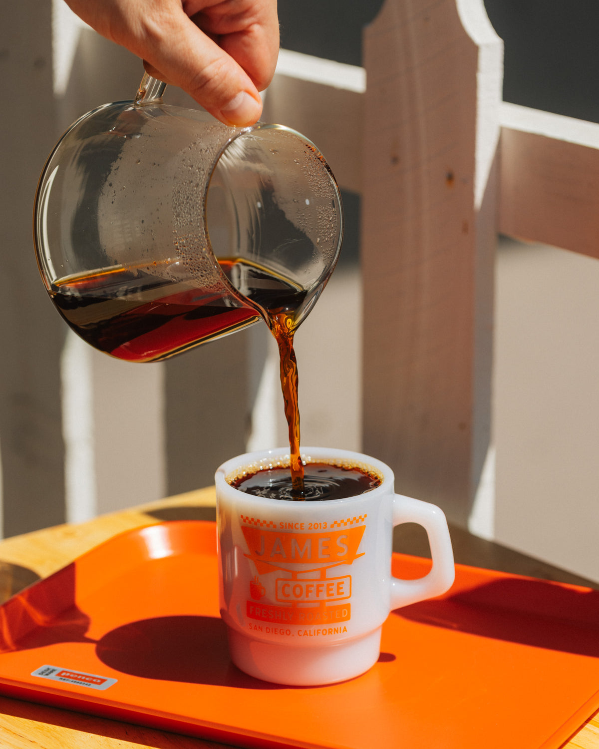 James Motel Milk Glass Mug