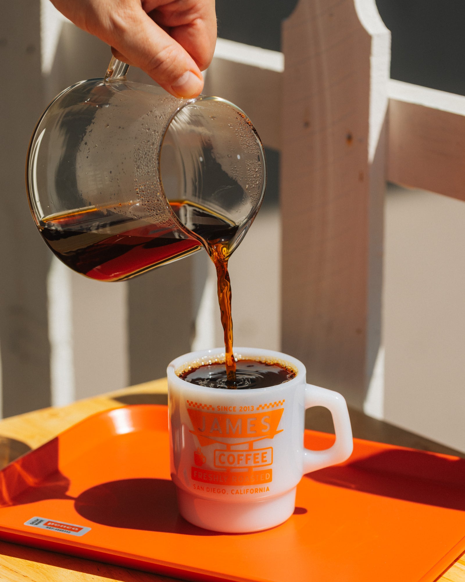 James Motel Milk Glass Mug